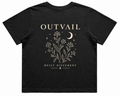 OUTVΛIL Built Different Faded Crop Tee