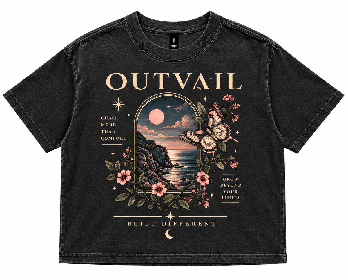 OUTVΛIL Beyond Bloom Crop Tee