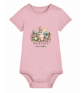 OUTVAIL Little Wildflower Organic Baby Bodysuit – Pink