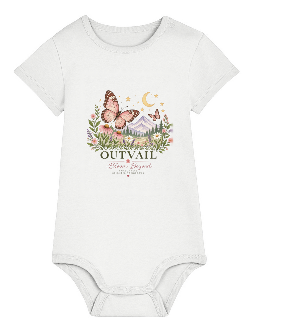 OUTVAIL Bloom Beyond Organic Baby Bodysuit – White