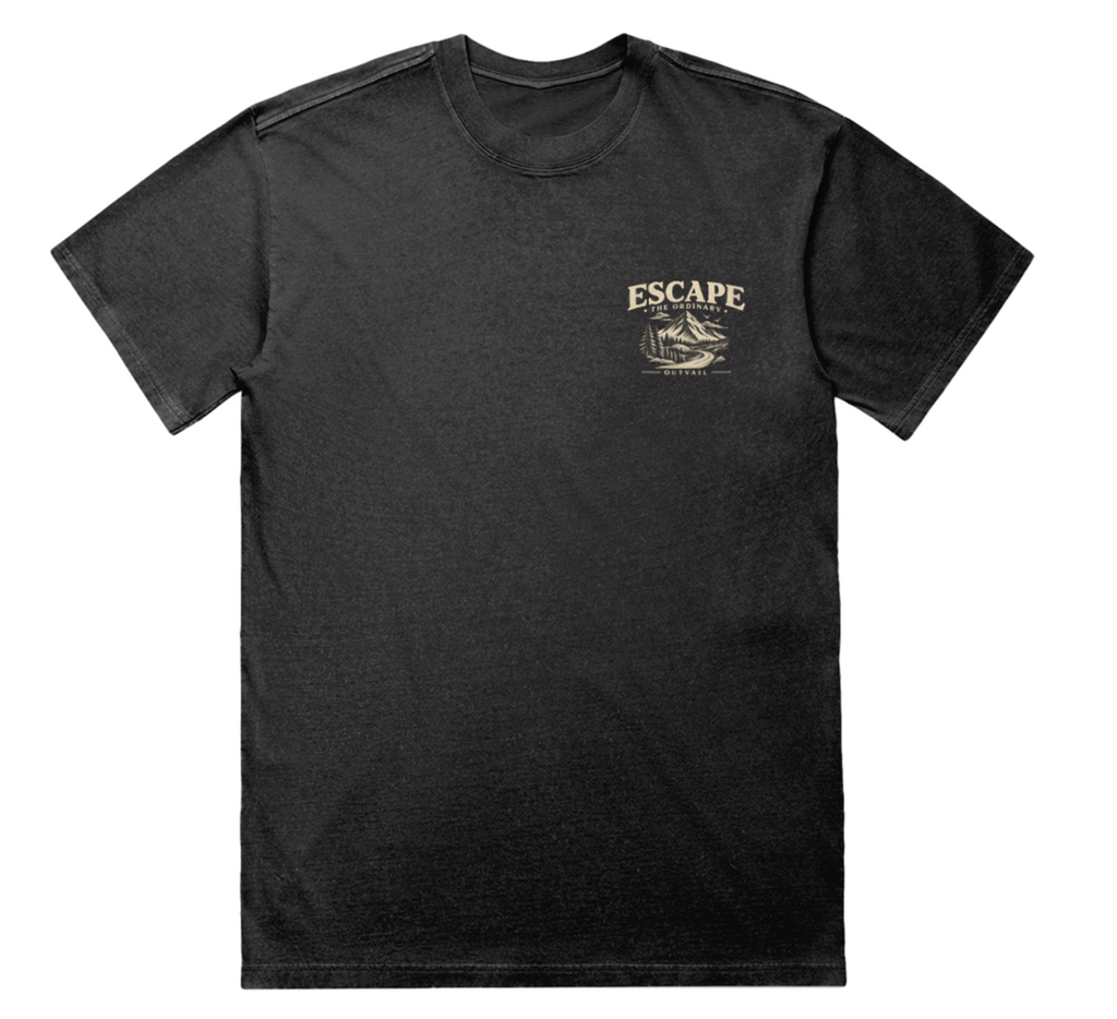 OUTVAIL Escape the Ordinary Washed Graphic Tee