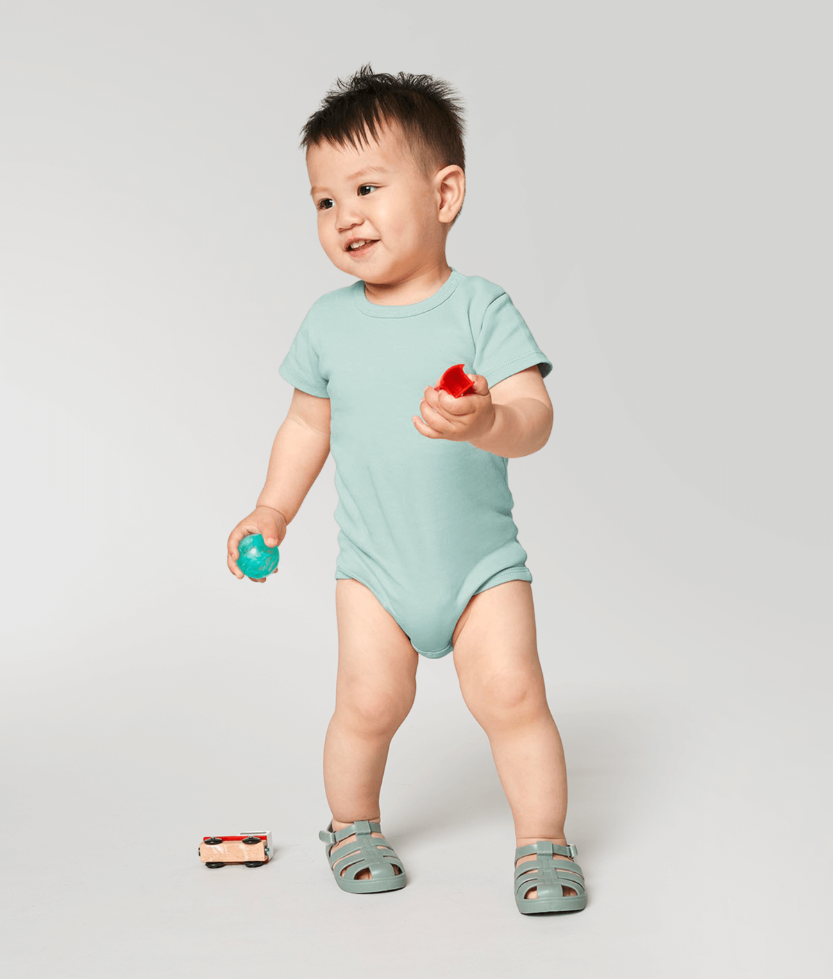 OUTVAIL Little Wildflower Organic Baby Bodysuit – Pink